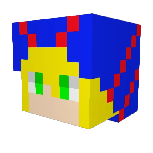_LittleFOX_ Minecraft avatar head, 3D render
