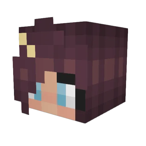 _LittleMissy Minecraft avatar head, 3D render