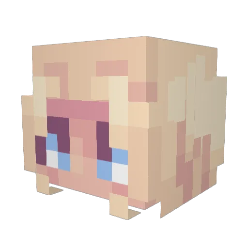 _Little_Dino_ Minecraft avatar head, 3D render
