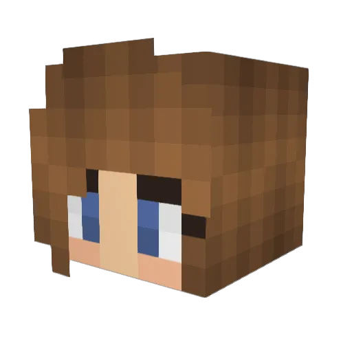 _Littlefoot_ Minecraft avatar head, 3D render