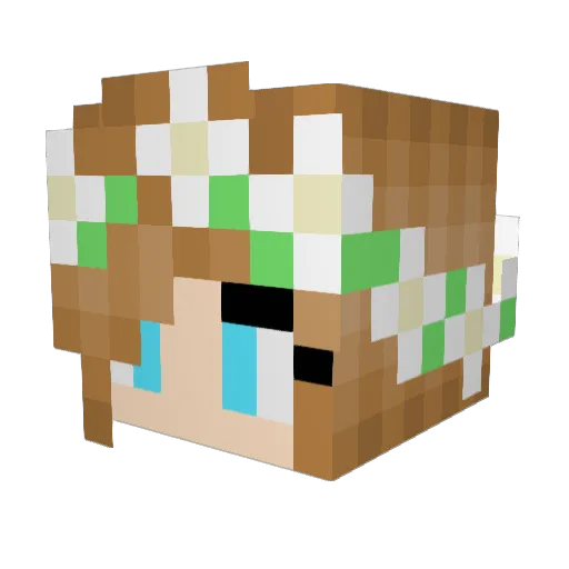 _Liviaa Minecraft avatar head, 3D render
