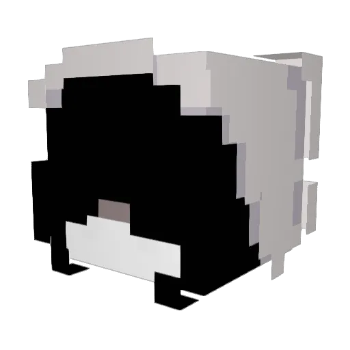 _LizaQ_ Minecraft avatar head, 3D render