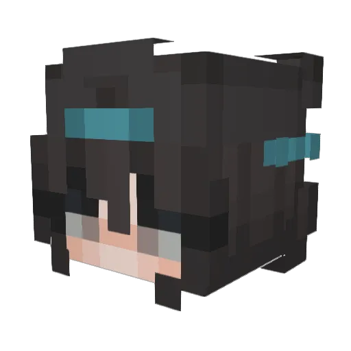 _LlNDA_ Minecraft avatar head, 3D render