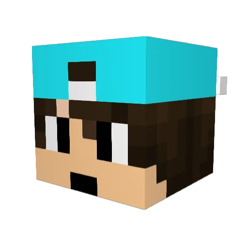 _Lman Minecraft avatar head, 3D render