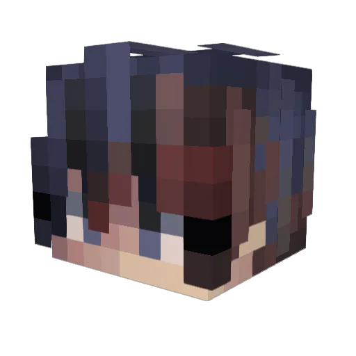 _Loam Minecraft avatar head, 3D render