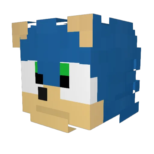 _Loaro_ Minecraft avatar head, 3D render