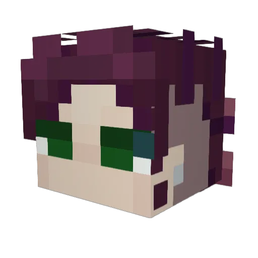 _Local_Cryptid_ Minecraft avatar head, 3D render