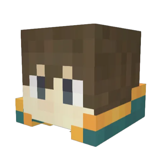 _Logang_ Minecraft avatar head, 3D render