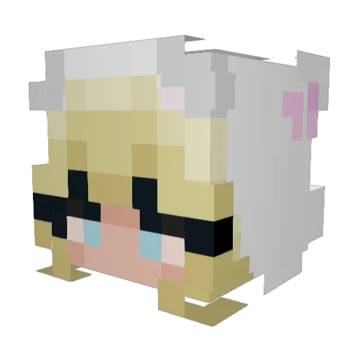 _Lola_ Minecraft avatar head, 3D render