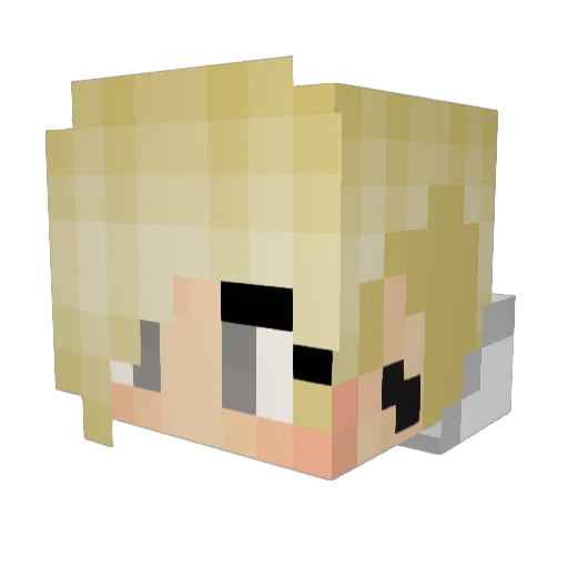 _Lollipop_Bean_ Minecraft avatar head, 3D render