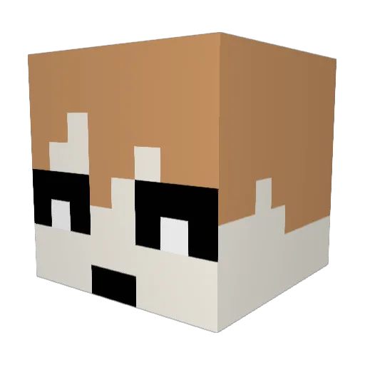 _Lonelywaffle Minecraft avatar head, 3D render
