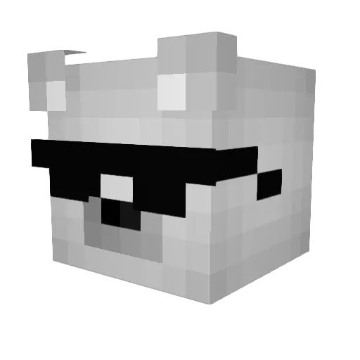 _LordDenis_ Minecraft avatar head, 3D render
