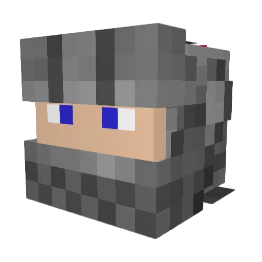 _Loucoporpvp_ Minecraft avatar head, 3D render
