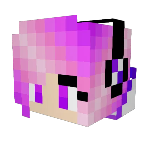 _Lounaa_ Minecraft avatar head, 3D render