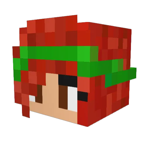 _LoveLiv Minecraft avatar head, 3D render