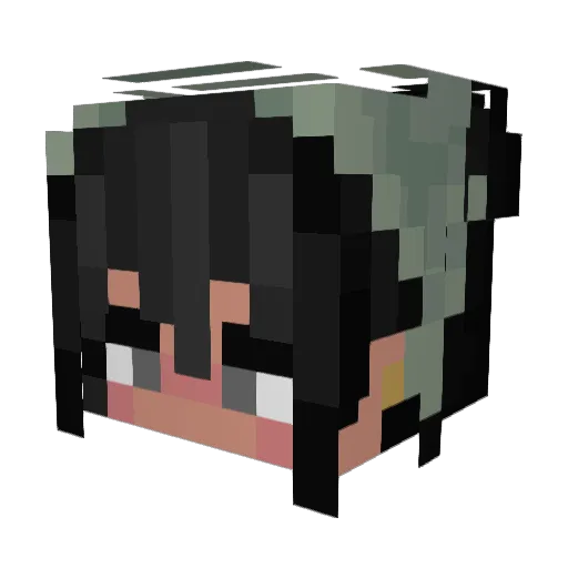 _Love_Line_ Minecraft avatar head, 3D render