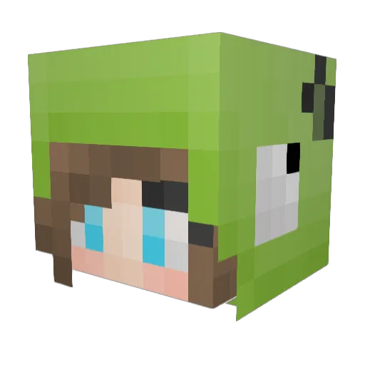 _Loveless_ Minecraft avatar head, 3D render