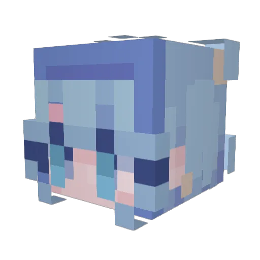 _LoxthePrincess_ Minecraft avatar head, 3D render