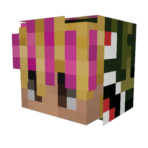 _Lqzer Minecraft avatar head, 3D render