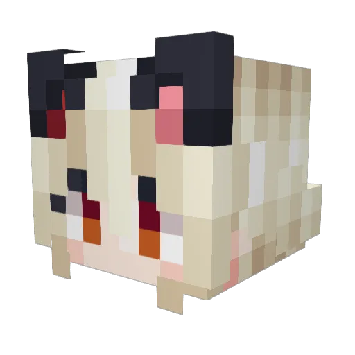 _Lsetta_ Minecraft avatar head, 3D render