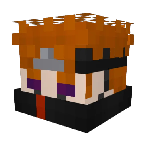 _Lu07_ Minecraft avatar head, 3D render