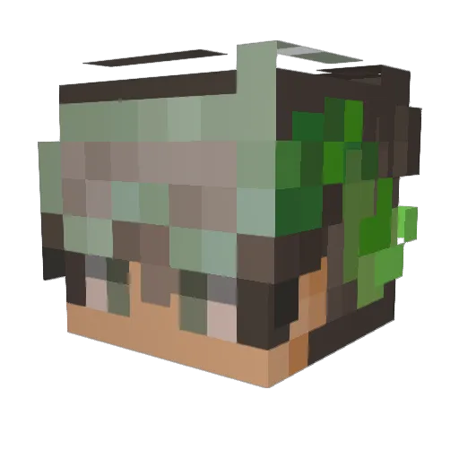 _Lu1gi_ Minecraft avatar head, 3D render