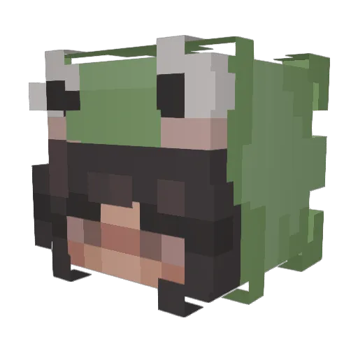 _LuL0u Minecraft avatar head, 3D render