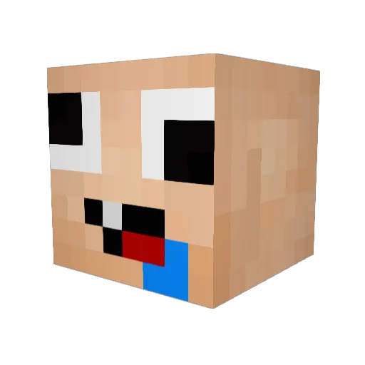 _Lu_ke_ Minecraft avatar head, 3D render