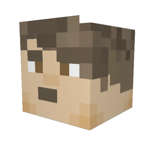 _Lubble_ Minecraft avatar head, 3D render