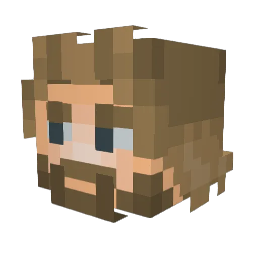 _Lucaas_ Minecraft avatar head, 3D render