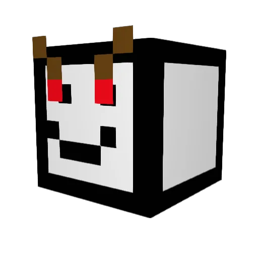 _Luciana Minecraft avatar head, 3D render