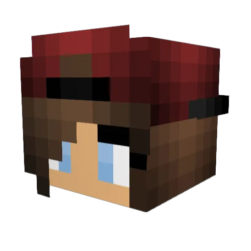 _Lucija26_ Minecraft avatar head, 3D render