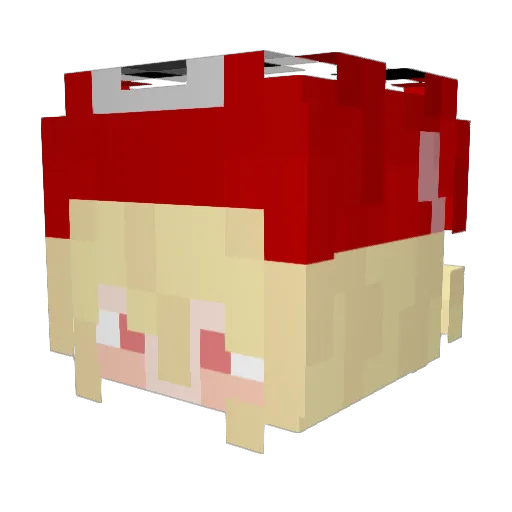 _Lucy_04 Minecraft avatar head, 3D render