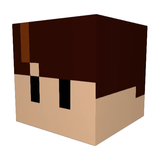 _Lui__ Minecraft avatar head, 3D render