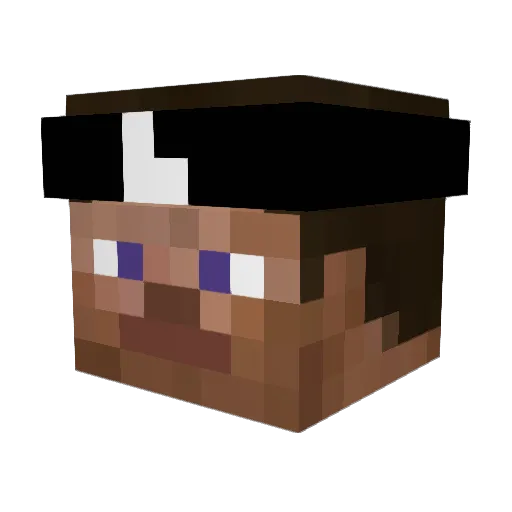 _Luigitoan Minecraft avatar head, 3D render
