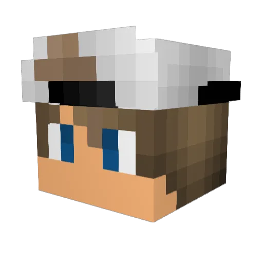_LukepvpPro_ Minecraft avatar head, 3D render