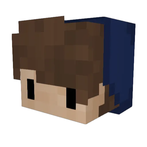 _Luko Minecraft avatar head, 3D render