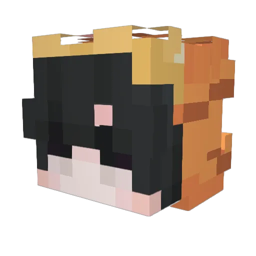 _Lukyo_ Minecraft avatar head, 3D render