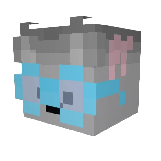 _Luminar_ Minecraft avatar head, 3D render