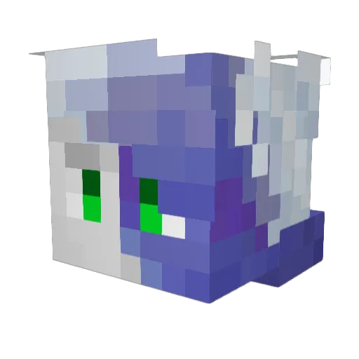 _Lumoon_ Minecraft avatar head, 3D render