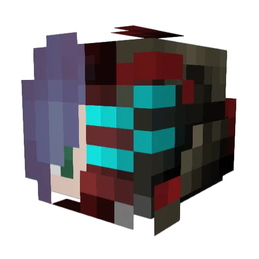 _LunarFrost_ Minecraft avatar head, 3D render
