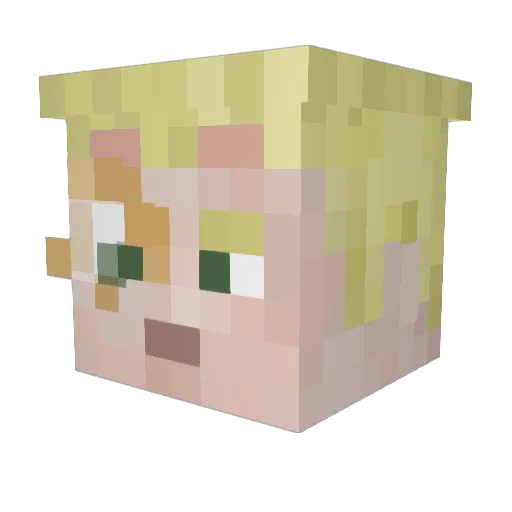 _Lunatik___ Minecraft avatar head, 3D render