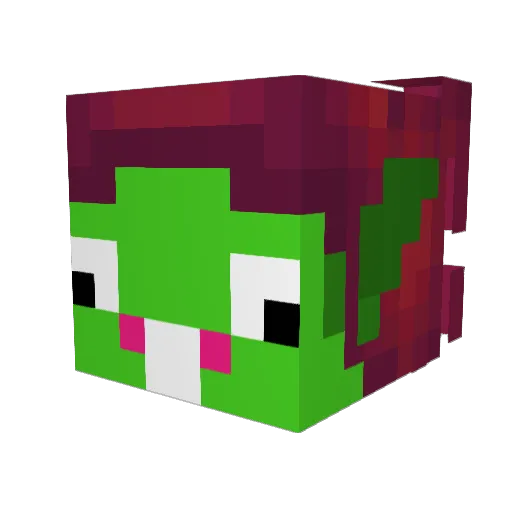 _Luppi_ Minecraft avatar head, 3D render