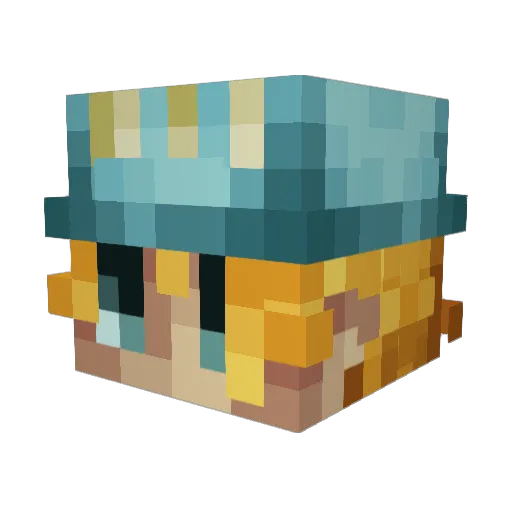 _Lushen Minecraft avatar head, 3D render