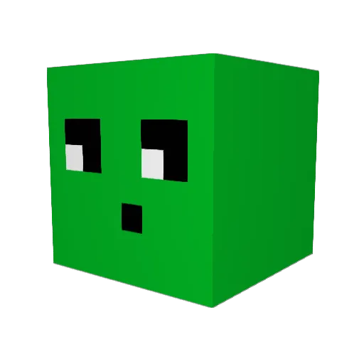 _Luuxy_ Minecraft avatar head, 3D render