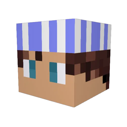 _LvcaQ_ Minecraft avatar head, 3D render