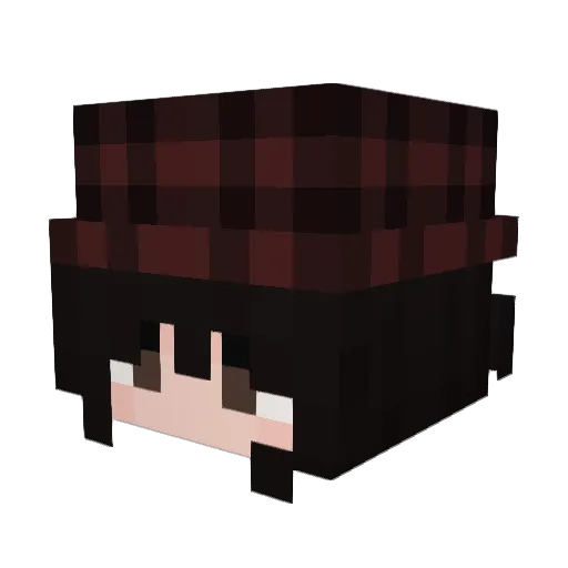 _Lxish Minecraft avatar head, 3D render