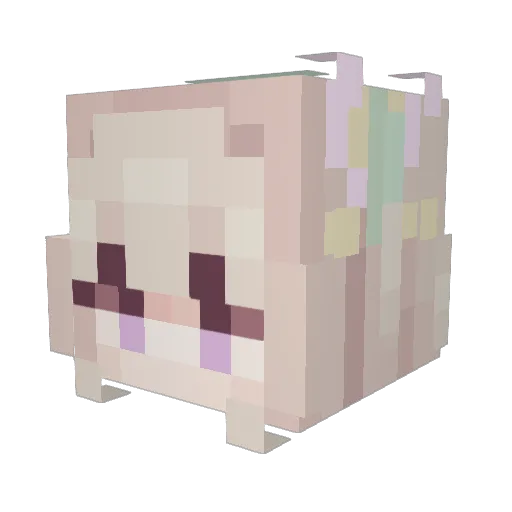 _Lycoris_Radiata Minecraft avatar head, 3D render
