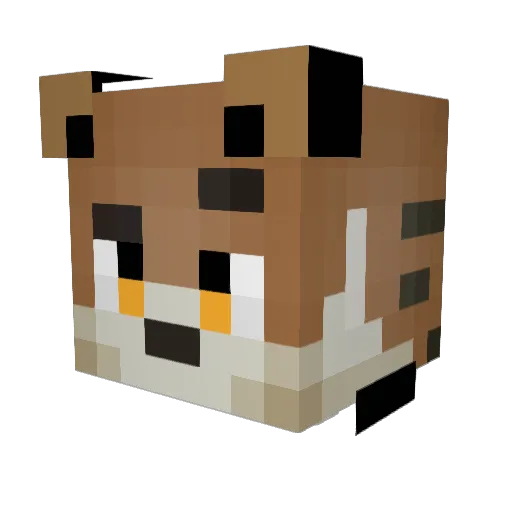 _Lynxi_ Minecraft avatar head, 3D render