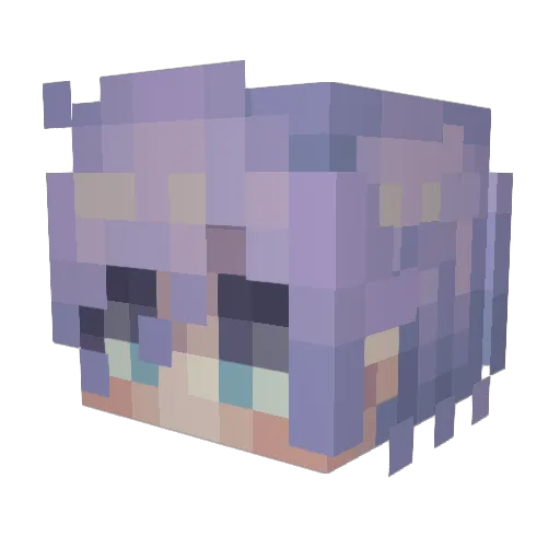 _Lyu Minecraft avatar head, 3D render
